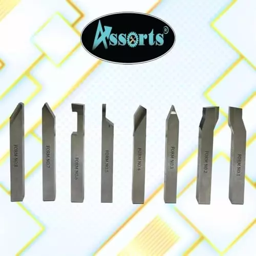 Assorts Lathe Form Tool Set 12 mm Square Shank (Pack of 8)