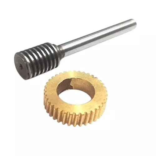 A.D INTERNATIONAL Alloy Steel Worm and Gunmetal Gear Set for 4 inch (100 mm) Tilting Rotary Table, JE-AIE6-I67F