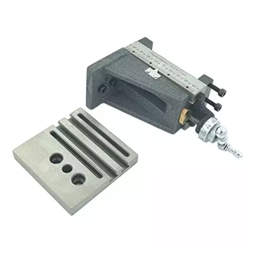 Buyohlic International Mini Vertical Milling Slide with Base Plate Direct Mounting on 7x14 Mini Lathe Machine, Fixed Type with Clamps, HZ-X4CZ-ODCE