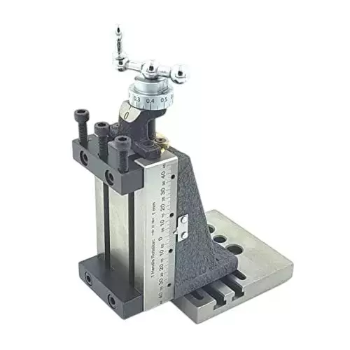Buyohlic International Mini Vertical Milling Slide with Base Plate Direct Mounting on 7x14 Mini Lathe Machine, Fixed Type with Clamps, HZ-X4CZ-ODCE