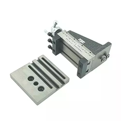 Buyohlic International Mini Vertical Milling Slide with Base Plate Direct Mounting on 7x14 Mini Lathe Machine, Fixed Type with Clamps, HZ-X4CZ-ODCE
