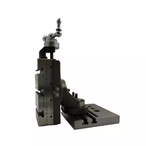 MachEl New Mini Swivel Vertical Slide (90mm X 50mm) with 3-Slots, Complete with Side Scale and Base Plate