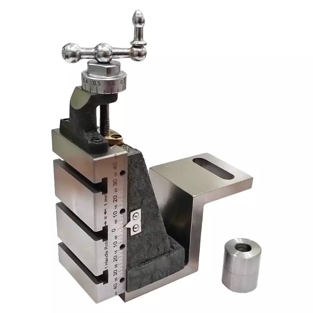 A.D INTERNATIONAL Mini Vertical Milling Slide without Clamp Mounted On Z Type Angle Plate for Mini Lathe Machine, XX-3S4Q-Q4G0