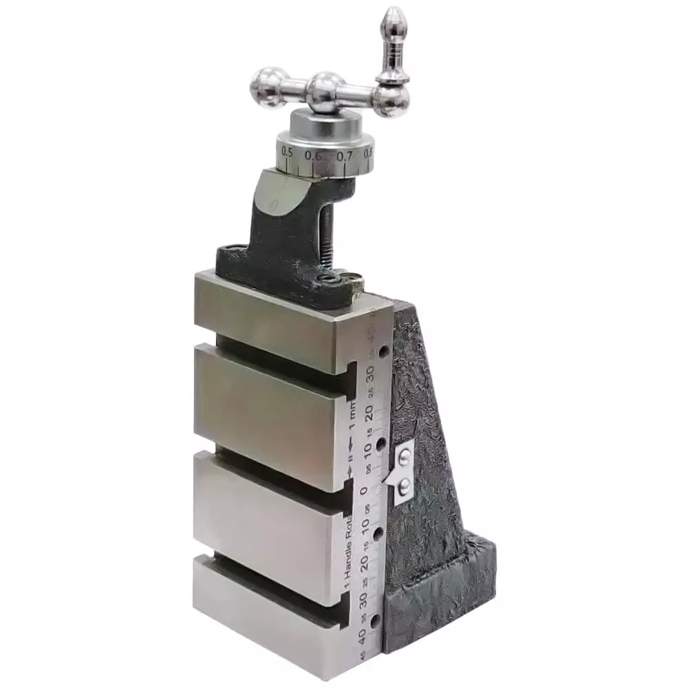 A.D INTERNATIONAL Mini Vertical Milling Slide without Clamp Mounted On Z Type Angle Plate for Mini Lathe Machine, XX-3S4Q-Q4G0