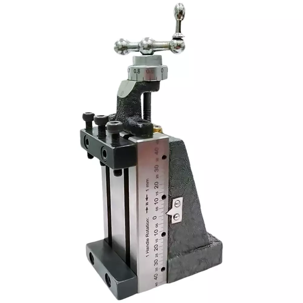 A.D INTERNATIONAL Mini Vertical Milling Slide with Clamp Mounted On Z Type Angle Plate for Mini Lathe Machine, NN-FSN5-H05L