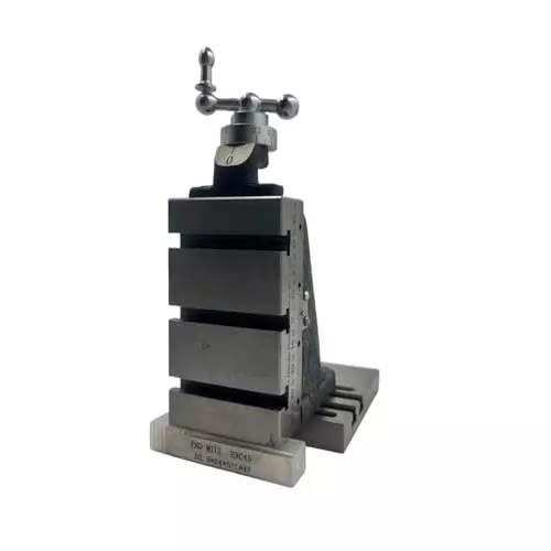 MachEl Mini Fixed Vertical Slide (3-Slot) Base Plate & 50 mm 4-Jaw Self-Centering Chuck for Mini Lathe