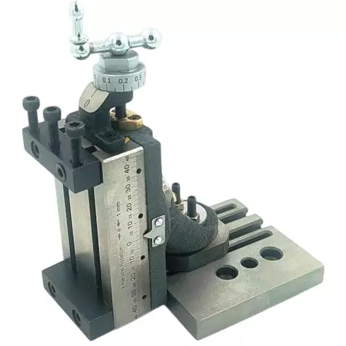 MachEl Swivel-Type Mini Vertical Milling Slide with Base Plate & Clamps for Fits 7x14 Mini Lathe