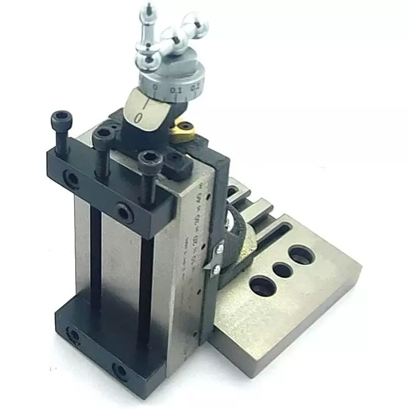 MachEl Swivel-Type Mini Vertical Milling Slide with Base Plate & Clamps for Fits 7x14 Mini Lathe