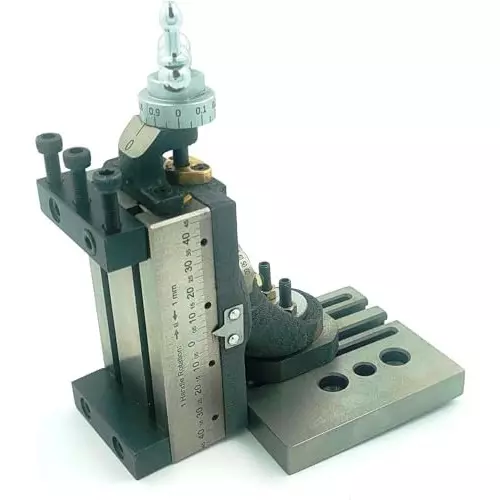 MachEl Swivel-Type Mini Vertical Milling Slide with Base Plate & Clamps for Fits 7x14 Mini Lathe