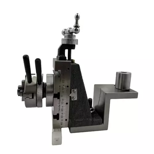 MachEl Precision Mini Vertical Slide 3-Slot with Side Scale + 50 mm 4-Jaw Self-Centering Chuck, Back Plate & 50x90 mm Z-Angle