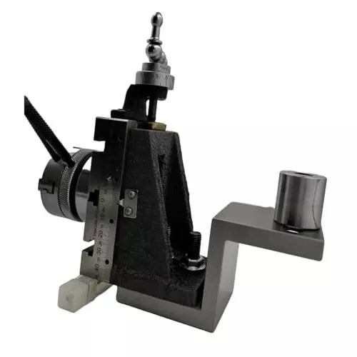 MachEl Precision Mini Vertical Slide 3-Slot with Side Scale + 50 mm 4-Jaw Self-Centering Chuck, Back Plate & 50x90 mm Z-Angle