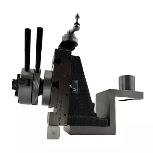 MachEl Precision Mini Vertical Slide 3-Slot with Side Scale + 50 mm 4-Jaw Self-Centering Chuck, Back Plate & 50x90 mm Z-Angle