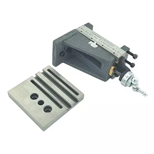 A.D INTERNATIONAL Mini Vertical Milling Slide with Base Plate Direct Mounting on 7x14 Mini Lathe Machine, Fixed Type with Clamps, HZ-X4CZ-ODCE