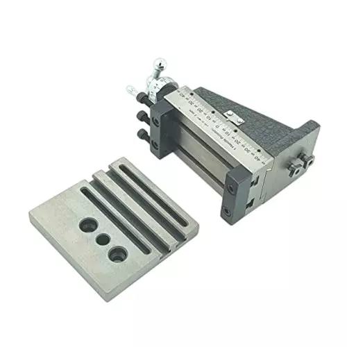 A.D INTERNATIONAL Mini Vertical Milling Slide with Base Plate Direct Mounting on 7x14 Mini Lathe Machine, Fixed Type with Clamps, HZ-X4CZ-ODCE
