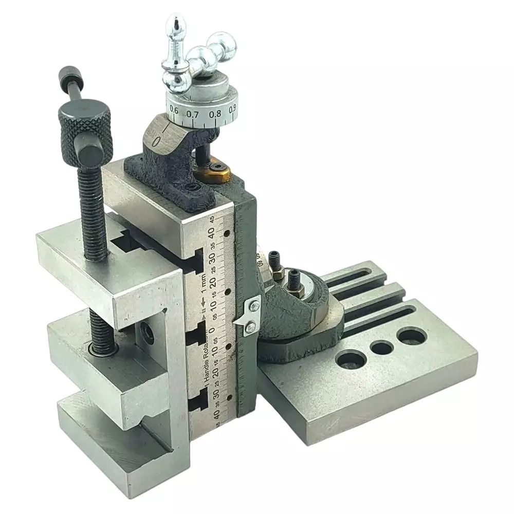 Assorts Fixed Type Mini Vertical Milling Slide ‎Cast Iron Tool Steel 7x14 Steel Vice & Base Mounting Plate 90x50 mm