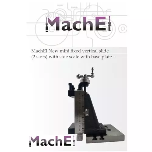 MachEl Mini Fixed Vertical Slide (2-Slot) with Side Scale & Base Plate