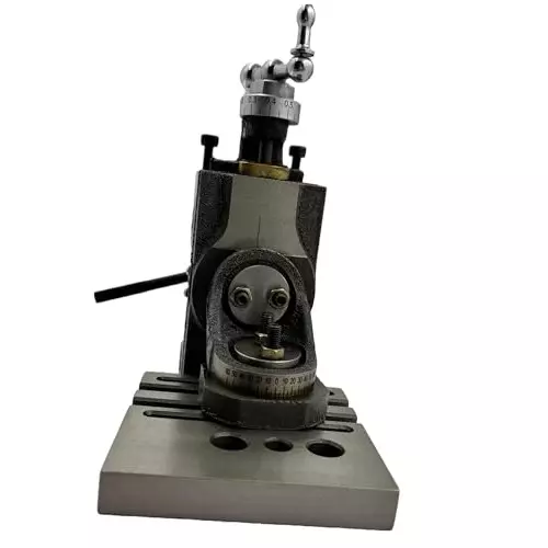 MachEl Mini Swivel Vertical Slide with 2 Slots, Side Scale, Base Plate & 50 mm 4-Jaw Self-Centering Chuck