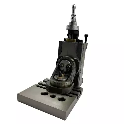 MachEl Mini Swivel Vertical Slide with 2 Slots, Side Scale, Base Plate & 50 mm 4-Jaw Self-Centering Chuck