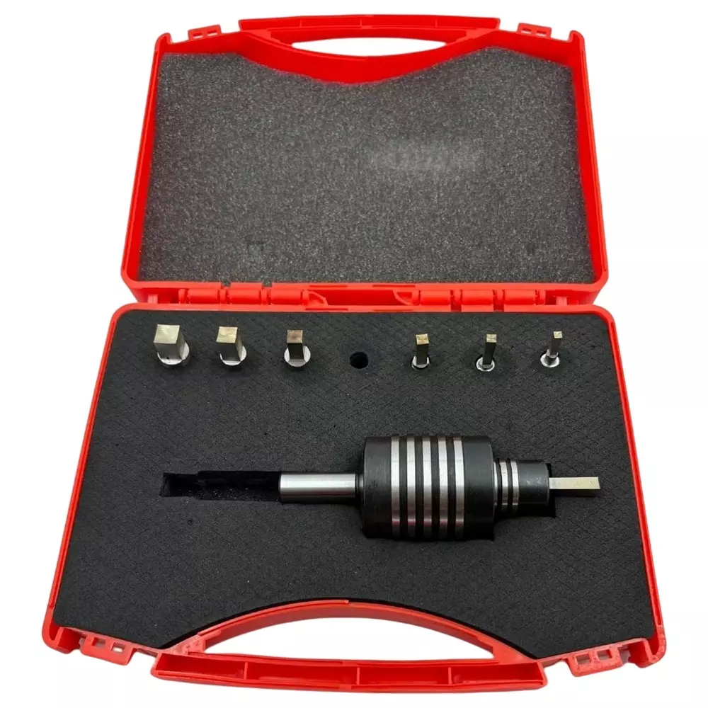 Assorts High-Precision Live Revolving Center High Speed Steel Straight Shank 44 mm Dia with 7-Piece Square Wrench Set