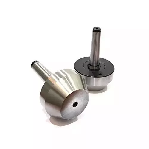Buyohlic International Bull Nose Pipe Live Revolving Center with MT2 Shank and 0.5 to 3 inch (25 mm to 75 mm) Pipe Holding Capacity for Lathe Machines, 6L-SQLQ-421Q