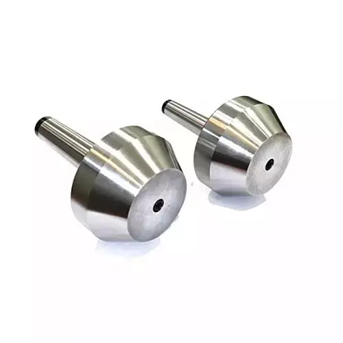 Buyohlic International Bull Nose Pipe Live Revolving Center with MT2 Shank and 0.5 to 3 inch (25 mm to 75 mm) Pipe Holding Capacity for Lathe Machines, 6L-SQLQ-421Q