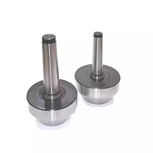 Buyohlic International Bull Nose Pipe Live Revolving Center with MT2 Shank and 0.5 to 3 inch (25 mm to 75 mm) Pipe Holding Capacity for Lathe Machines, 6L-SQLQ-421Q