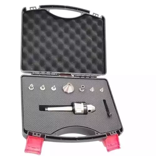 Buyohlic International Multi-Point Revolving Center Micro Set Size MT3 Tool Steel Body with Carry Case, 9T-EX57-EJVN