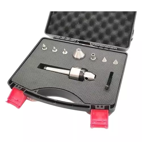 A.D INTERNATIONAL Multi Point Bullet Live Revolving Centre with MT2 Shank Under 10 Microns Runout Accuracy for Conventional Lathe Machine, X5-PRRB-H7Y6
