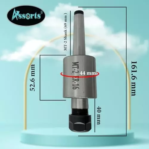 Assorts Precision ER Collet Revolving Live Center Set Tool Steel ER16 Collet Adaptor 2MT