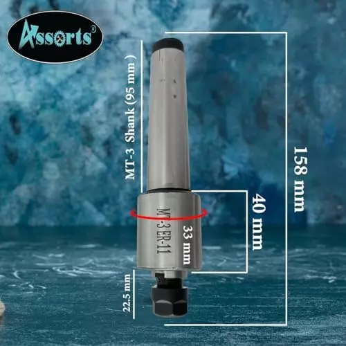 Assorts Precision ER Collet Revolving Live Center Set Tool Steel ER11 Collet Adaptor 3MT