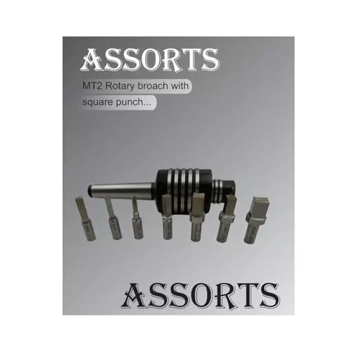 Assorts High-Precision Live Revolving Center High Speed Steel MT-2 Shank 44 mm Dia with 7-Piece Square Wrench Set