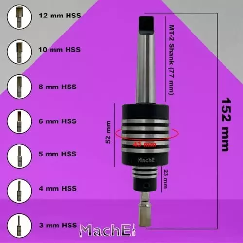 MachEl Precision Lathe Revolving Center with MT2 Shank Teng Style