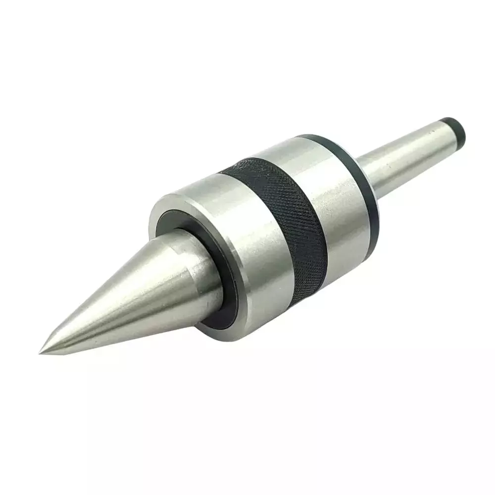Buyohlic International Lathe Pipe Cum Revolving Center Double Bearing Morse Taper MT2 Shank for Metal Working Under 5 Microns Runout, AX-YFR7-YPN7