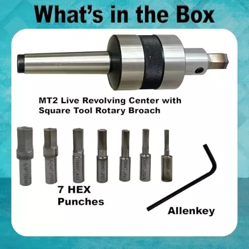 Assorts Live Revolving Center Hex Shank Spiral MT2 44 mm Dia 150 mm OL