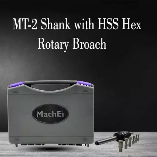 MachEl MT2 Live Revolving Center with HSS Hex Rotary Broach