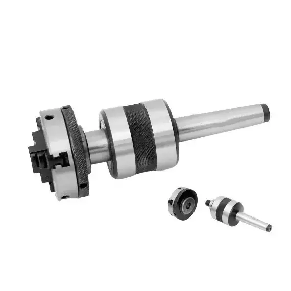Buyohlic International Revolving Centre M14 x 1 & MT2 shank with 3 Jaw 65 mm Chuck mounting for Lathes TBuyohlic Internationallstock, ALRC2C-65.3