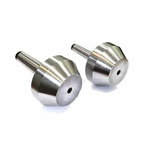 A.D INTERNATIONAL Bull Nose Pipe Live Revolving Center with MT2 Shank and 0.5 to 3 inch (25 mm to 75 mm) Pipe Holding Capacity for Lathe Machines, 6L-SQLQ-421Q