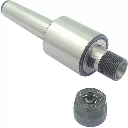 A.D INTERNATIONAL ER Collet Revolving Live Center with ER16 Collet Head, MT2 Shank and 145 mm OAL for Conventional Lathe Machines, ED-LIQ4-YRIL
