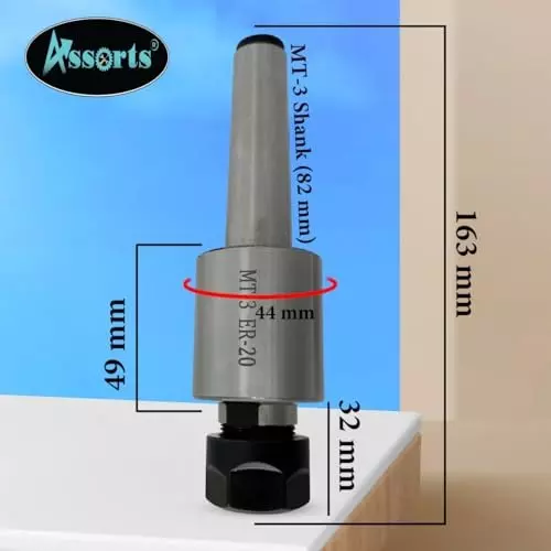 Assorts Precision ER Collet Revolving Live Center Set Tool Steel ER20 Collet Adaptor 3MT