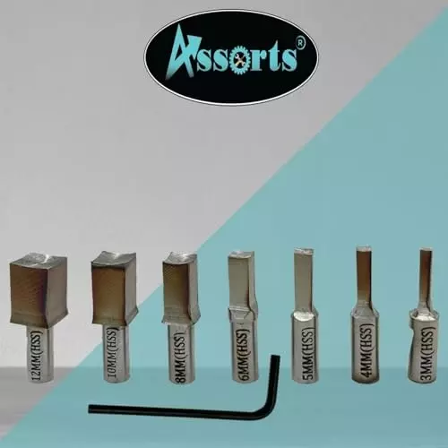 Assorts Broaching Live Center Set High Speed Steel 3-12 mm MT2 Shank Lathe Machine with 7 HSS Square Punches
