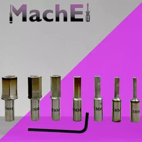 MachEl MT2 Live Revolving Center with HSS Hex Rotary Broach For Accurate and Efficient Metalworking Operations