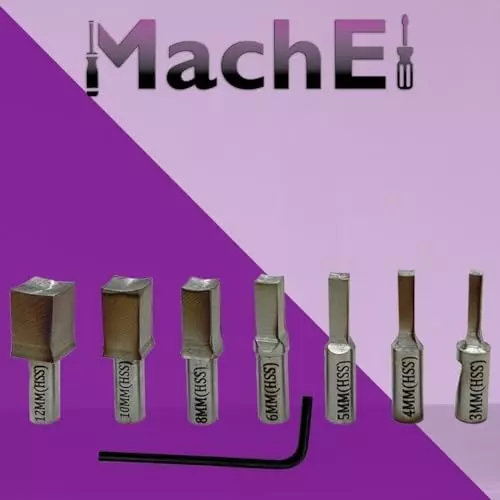 MachEl Straight Shank Live Revolving Center with HSS Square Rotary Broach