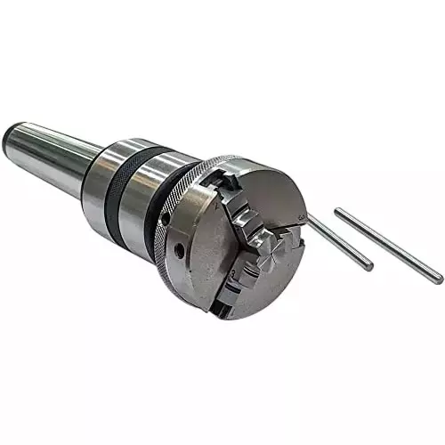 Buyohlic International Live Revolving Center with 65 mm 3 Jaw Chuck MT4 Shank and M14 x 1 Thread Size for Lathe Turning, TM-59SL-W8UO