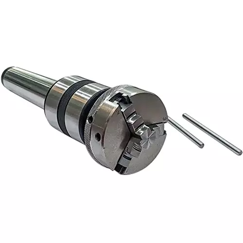 A.D INTERNATIONAL Live Revolving Center with 65 mm 3 Jaw Chuck MT4 Shank and M14 x 1 Thread Size for Lathe Turning, TM-59SL-W8UO