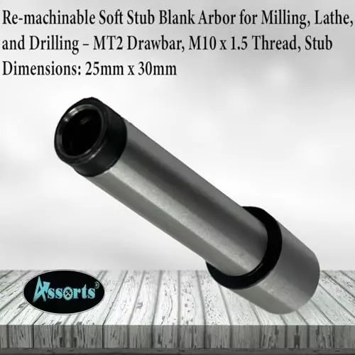 Assorts Re-Machinable Soft Stub Blank Arbor Tool Steel MT2 Shank M10x1.5 Drawar