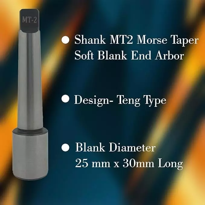 Assorts Re-Machinable Soft Stub Blank Arbor Tool Steel MT2 Shank Teng Style