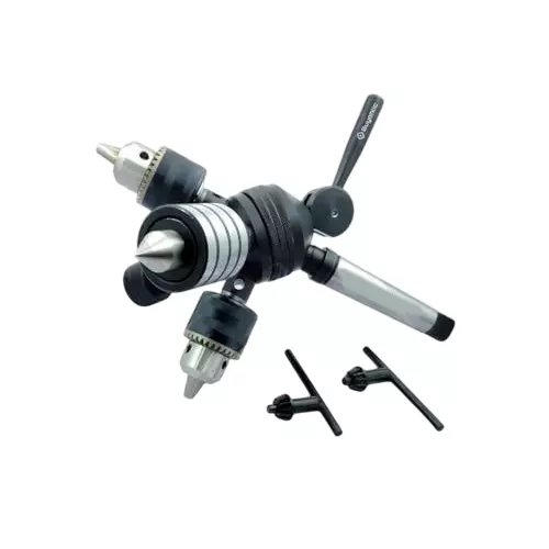 A.D INTERNATIONAL Quad Head Tailstock Turret MT2 Shank 4 Stations With Drill Chuck, Die Holder & Live Centre, 10-TS-102