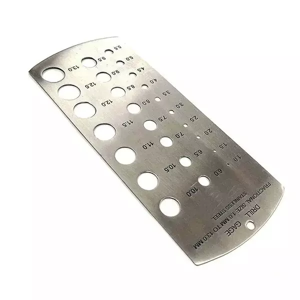 A.D INTERNATIONAL Drill Gauge Stainless Steel Imperial Standard for Measuring Drill Bits from 1/16 inch to 1/2 inch (1.5 mm to 12.7 mm) by 64ths, DW-ANW3-IQEC (Pack of 3)