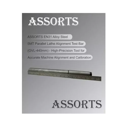 Assorts Parallel Lathe Alignment Test Bar Mandrel Morse Taper MT5 Alloy Steel