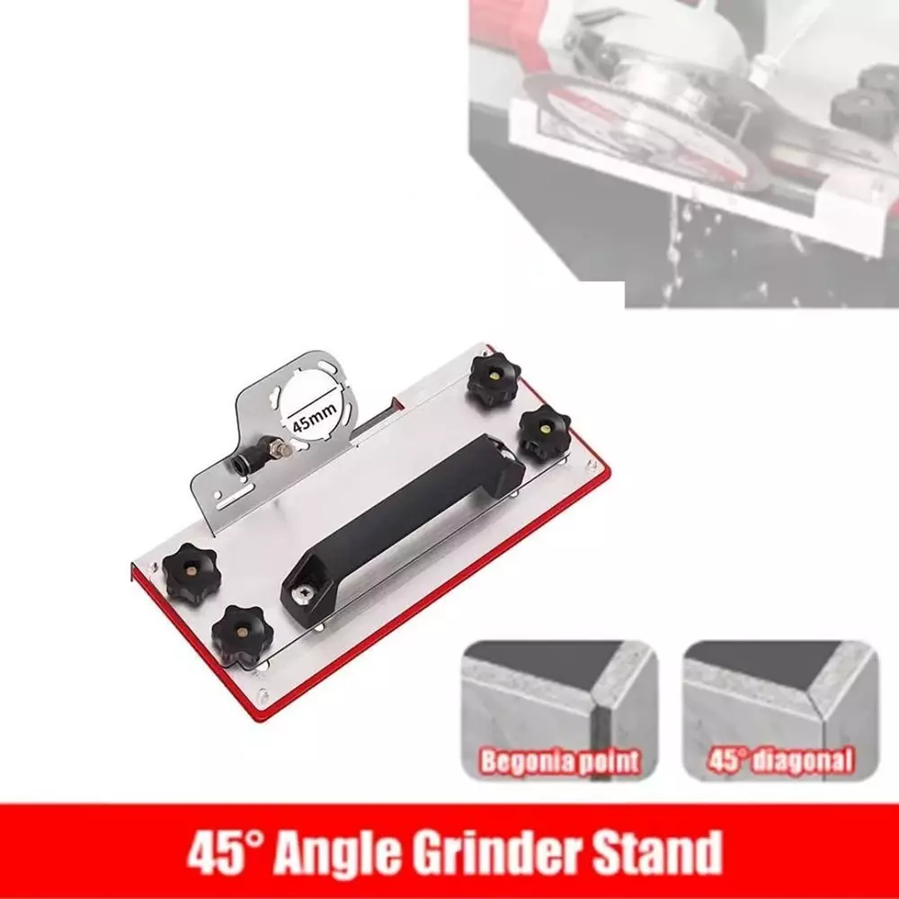 Jawsons Heavy-Duty Tile Chamfering & Cutting Guide 45° Big with Adjustable Depth, Stainless Steel & PP Base